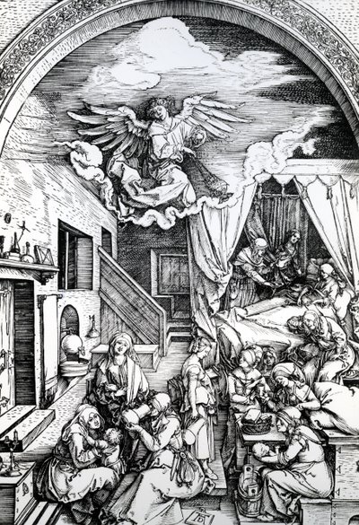 The Birth of the Virgin, from the Cycle of the Life of the Virgin, 1511 by Albrecht Dürer